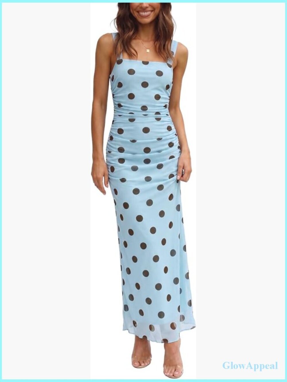 Women's Sleeveless Bodycon Mesh Maxi Dress Wedding Guest Cocktail